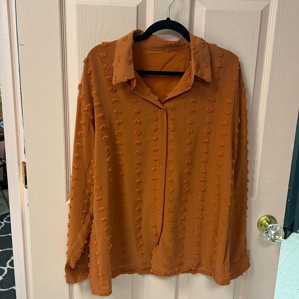 Lady size xl boutique blouse with detail nwot